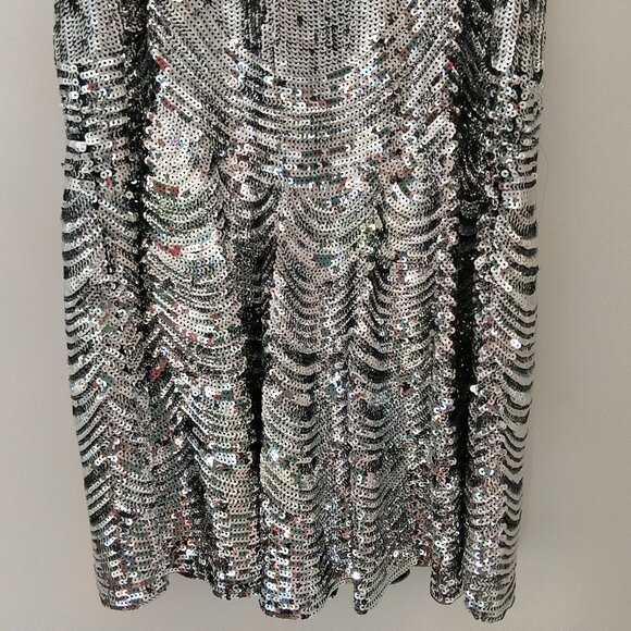 Micheal Kors  Silver Sequin Party Dress Size 4 - Picture 4 of 9